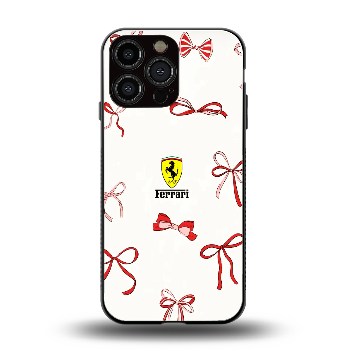 SF X Bows back phone cover | glass case for iphone 15 pro max
