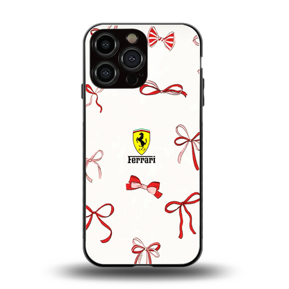SF X Bows back phone cover | glass case for iphone 15 pro max
