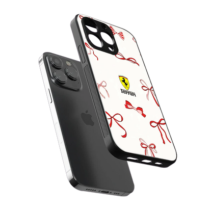 SF X Bows sleek iphone 15 pro max cover with tempered glass back and TPU edges