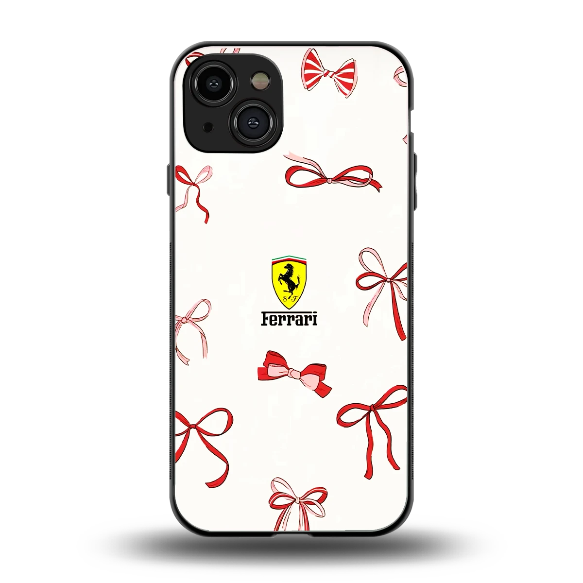 SF X Bows back phone cover | glass case for iphone 15