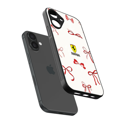 SF X Bows sleek iphone 16 plus cover with tempered glass back and TPU edges