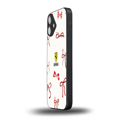 SF X Bows iphone 16 plus mobile cover | shockproof glass phone case