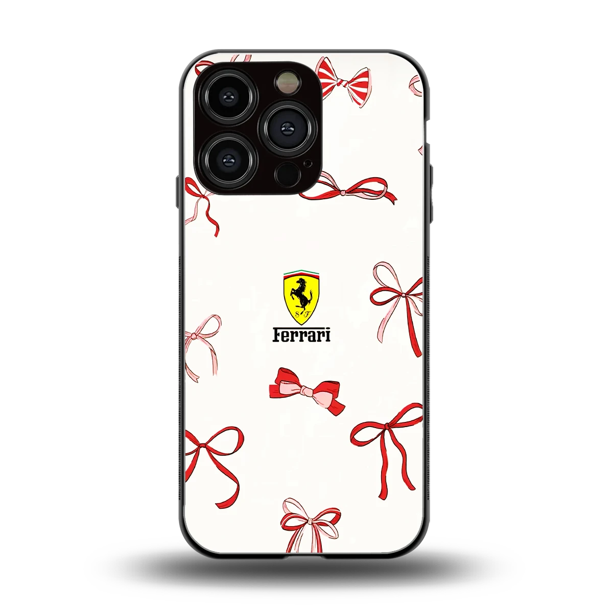 SF X Bows back phone cover | glass case for iphone 16 pro