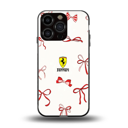 SF X Bows back phone cover | glass case for iphone 16 pro