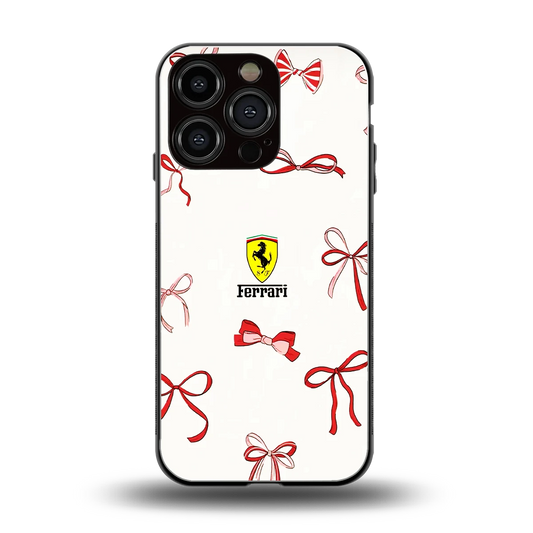 SF X Bows back phone cover | glass case for iphone 16 pro