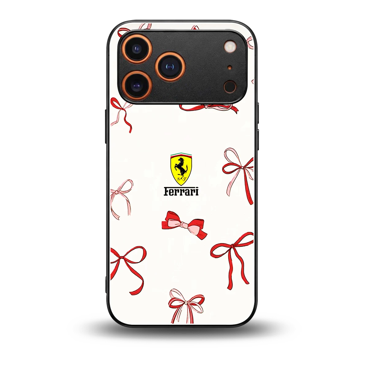 SF X Bows back phone cover | glass case for iphone 17 pro