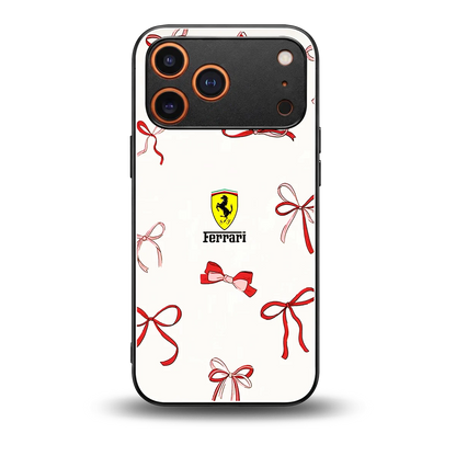 SF X Bows back phone cover | glass case for iphone 17 pro