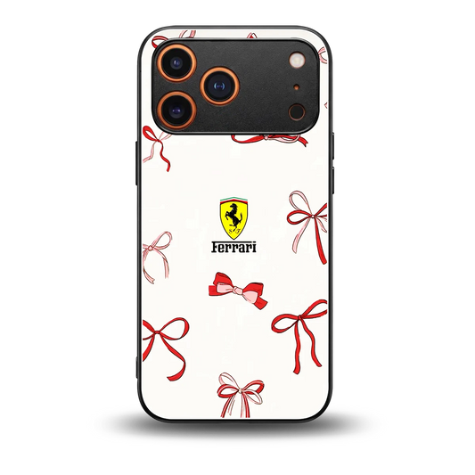 SF X Bows back phone cover | glass case for iphone 17 pro max