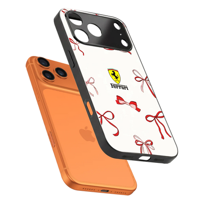 SF X Bows sleek iphone 17 pro cover with tempered glass back and TPU edges