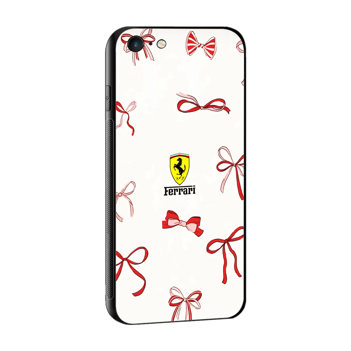 SF X Bows sleek iphone 6s plus cover with tempered glass back and TPU edges