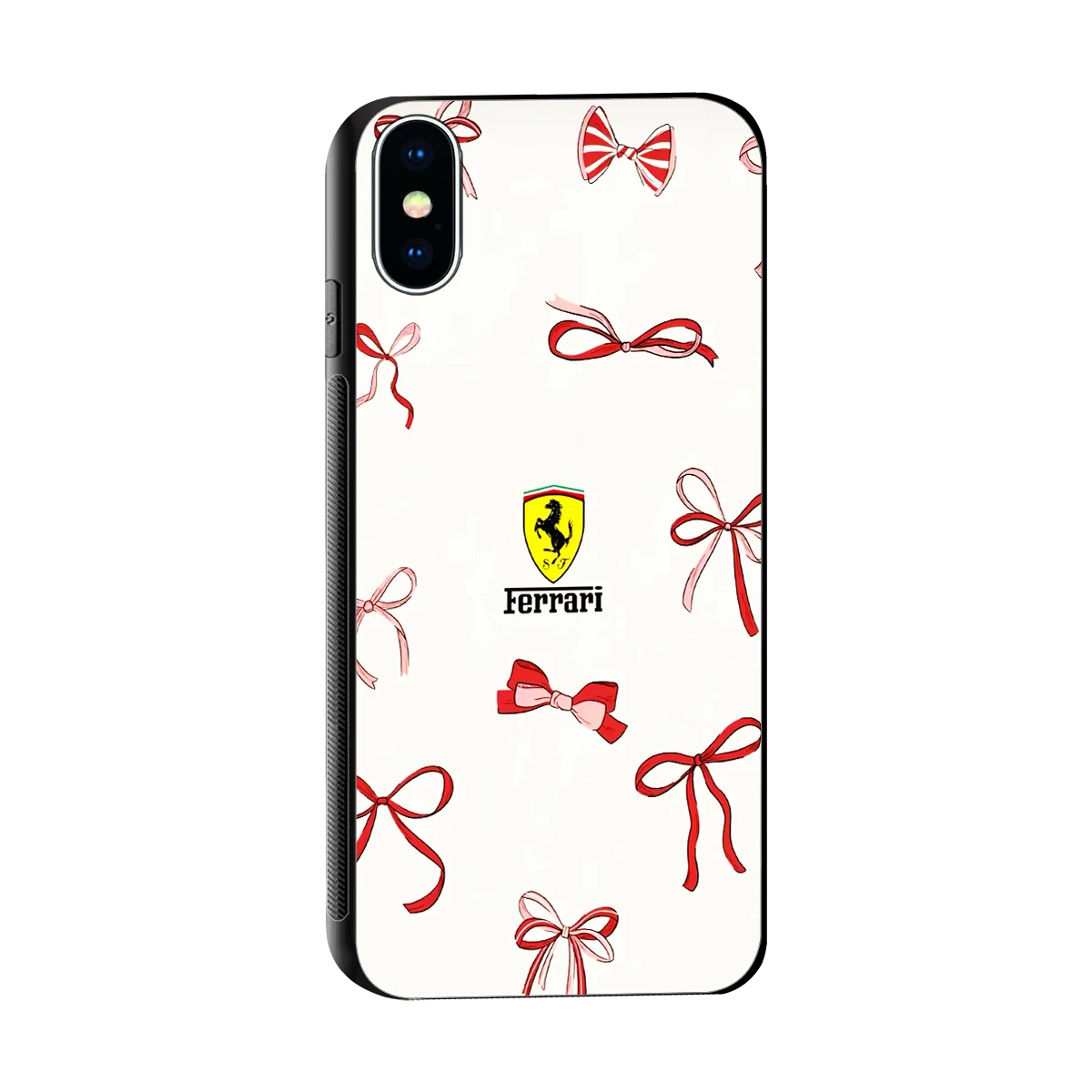 SF X Bows sleek iphone x cover with tempered glass back and TPU edges