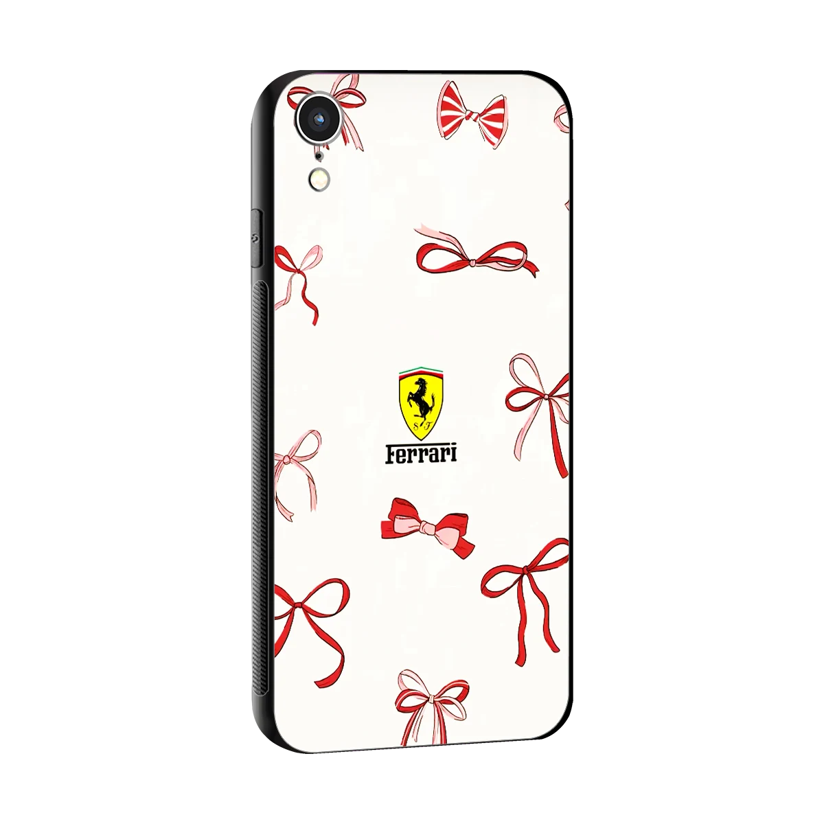 SF X Bows sleek iphone xr cover with tempered glass back and TPU edges