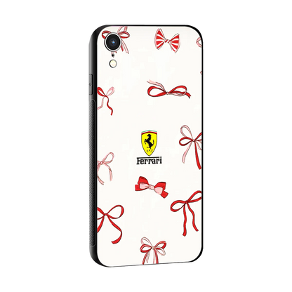 SF X Bows sleek iphone xr cover with tempered glass back and TPU edges