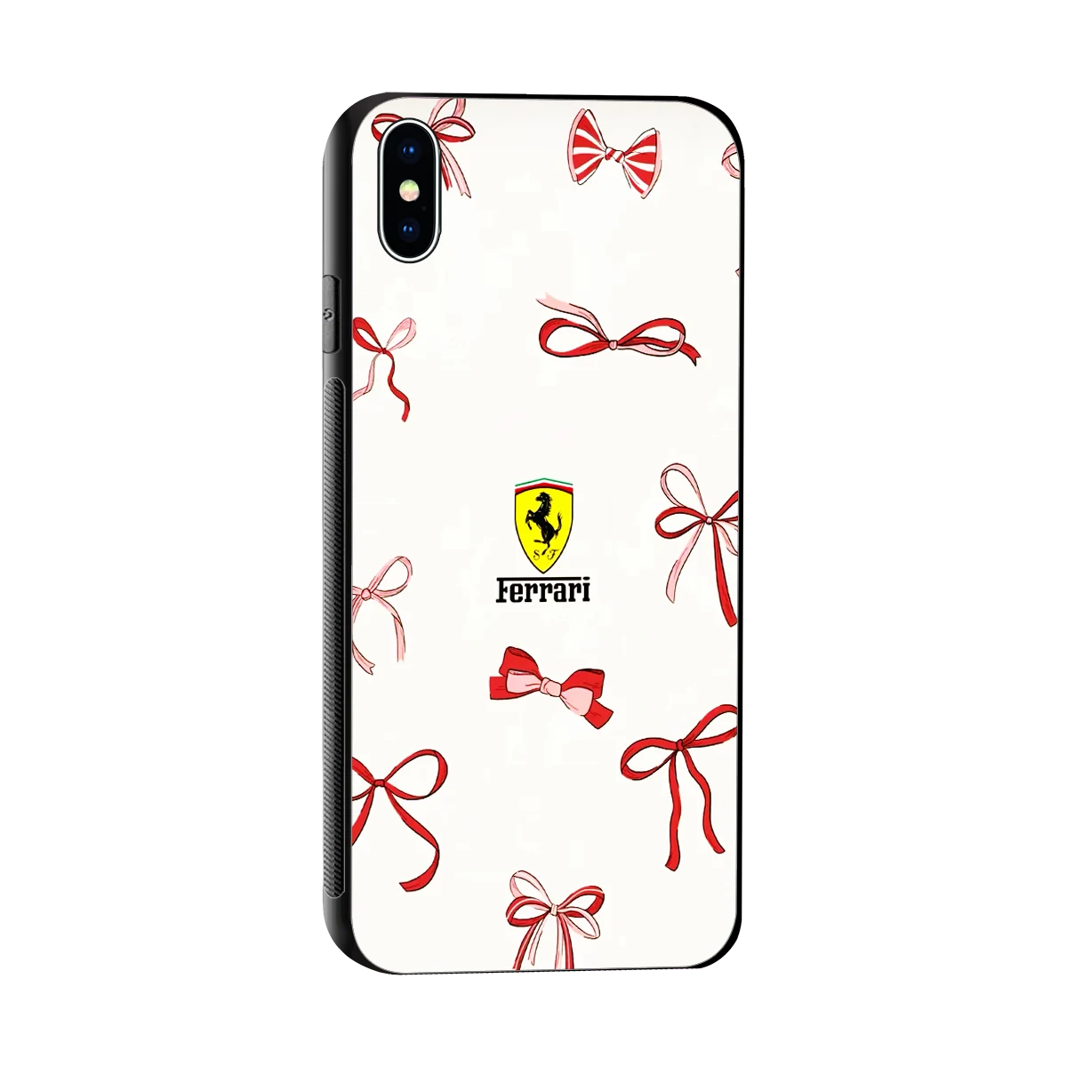 SF X Bows sleek iphone xs max cover with tempered glass back and TPU edges