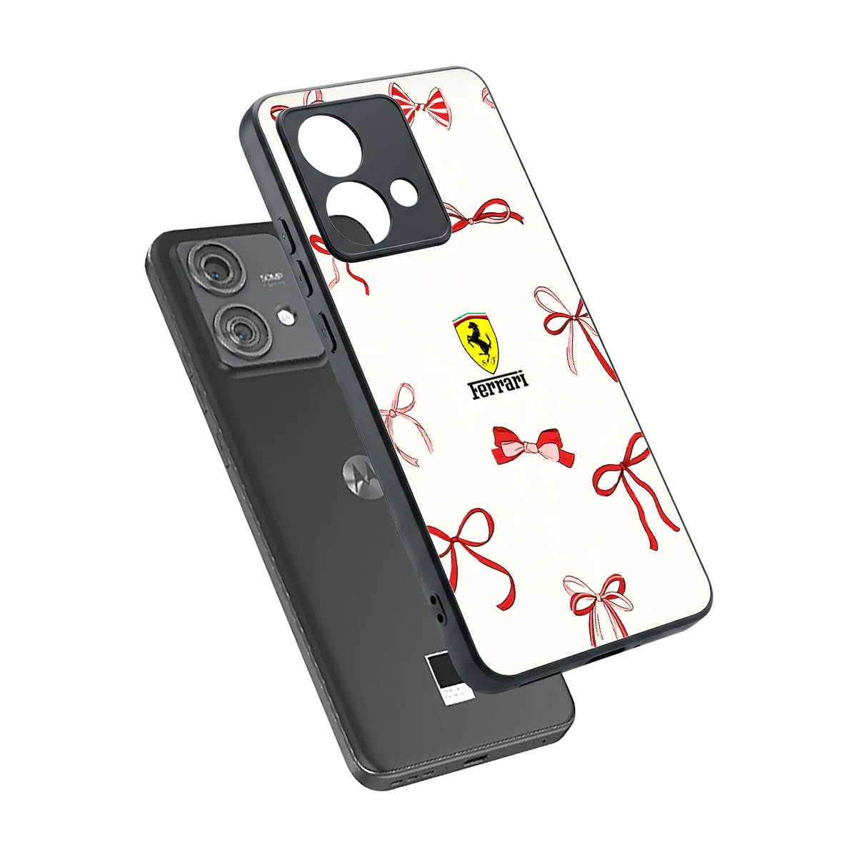 SF X Bows sleek motorola edge 40 neo 5g cover with tempered glass back and TPU edges