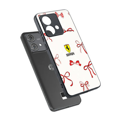 SF X Bows sleek motorola edge 40 neo 5g cover with tempered glass back and TPU edges