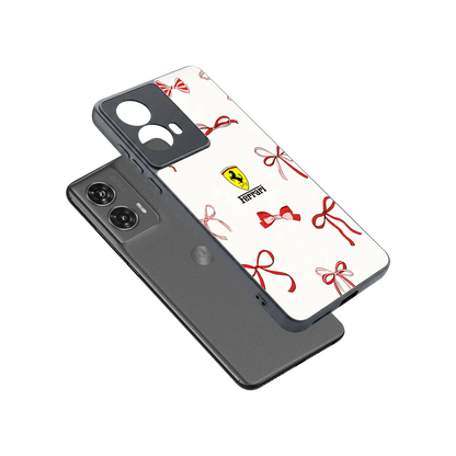 SF X Bows sleek motorola edge 50 fusion cover with tempered glass back and TPU edges
