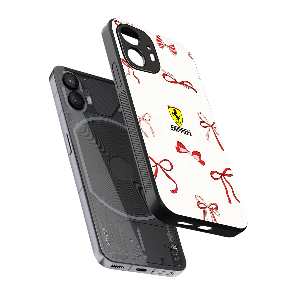 SF X Bows sleek nothing phone 2 cover with tempered glass back and TPU edges