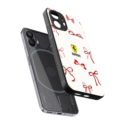 SF X Bows sleek nothing phone 2 cover with tempered glass back and TPU edges
