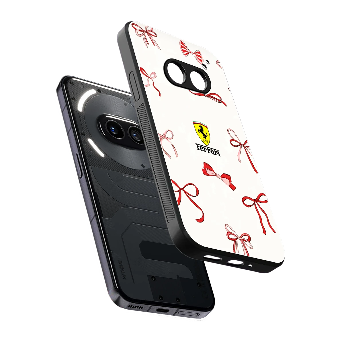 SF X Bows sleek nothing phone 2a cover with tempered glass back and TPU edges