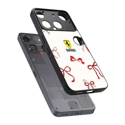 SF X Bows sleek nothing phone 3 cover with tempered glass back and TPU edges