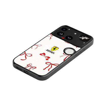 SF X Bows stylish phone case for nothing phone 3 | glossy glass and slim fit