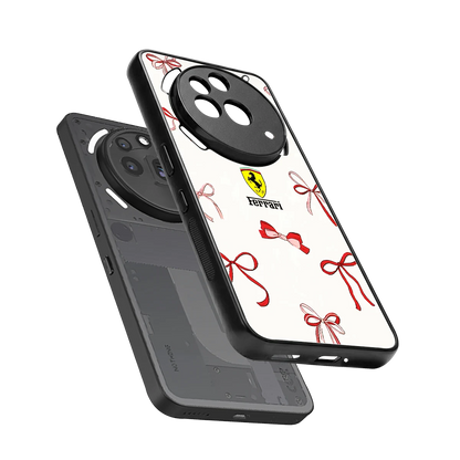 SF X Bows sleek nothing phone 3a pro cover with tempered glass back and TPU edges