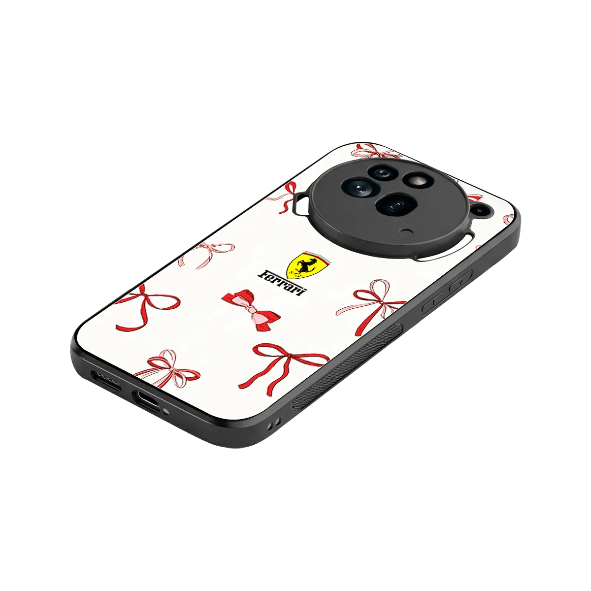 SF X Bows stylish phone case for nothing phone 3a pro | glossy glass and slim fit