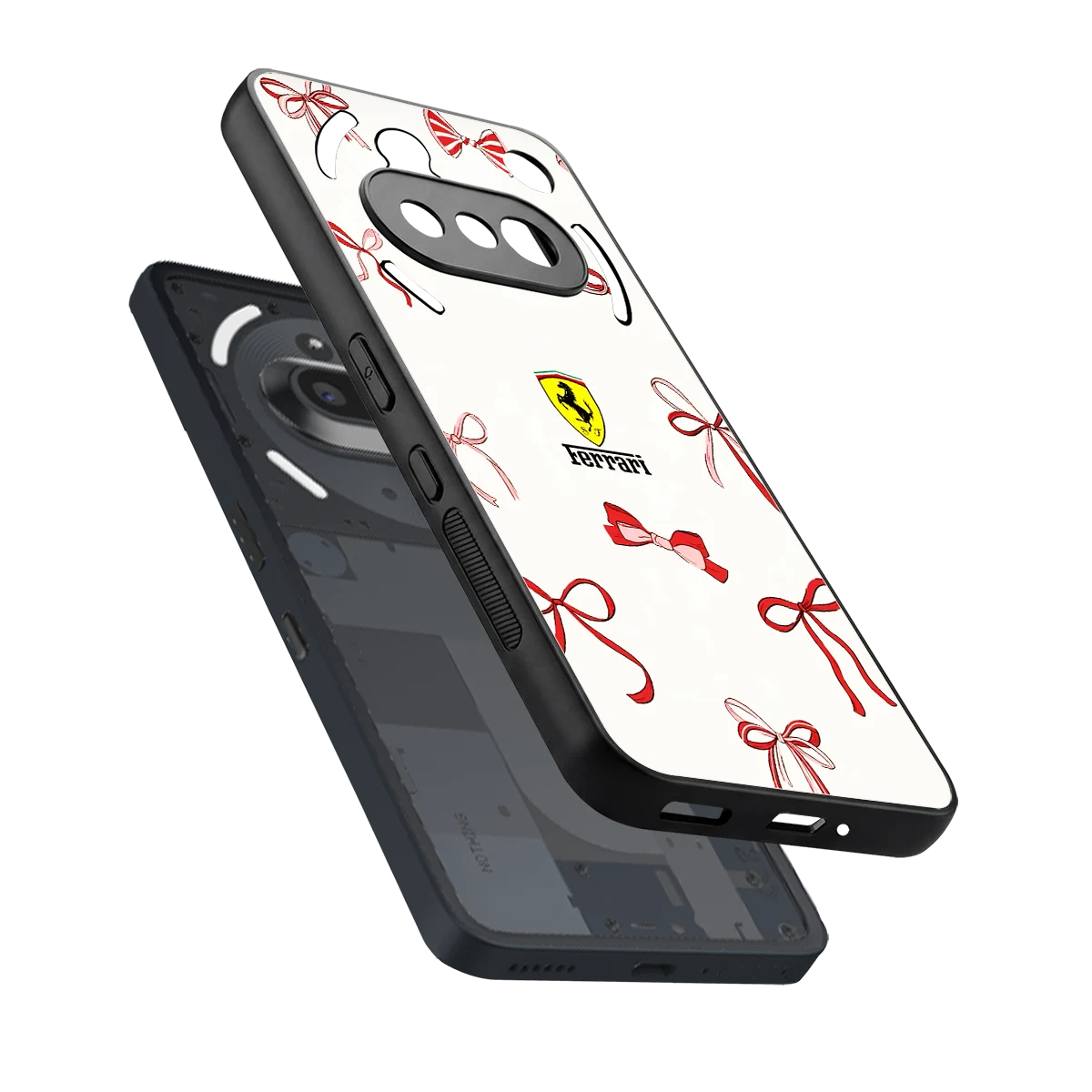 SF X Bows sleek nothing phone 3a cover with tempered glass back and TPU edges