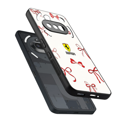 SF X Bows sleek nothing phone 3a cover with tempered glass back and TPU edges