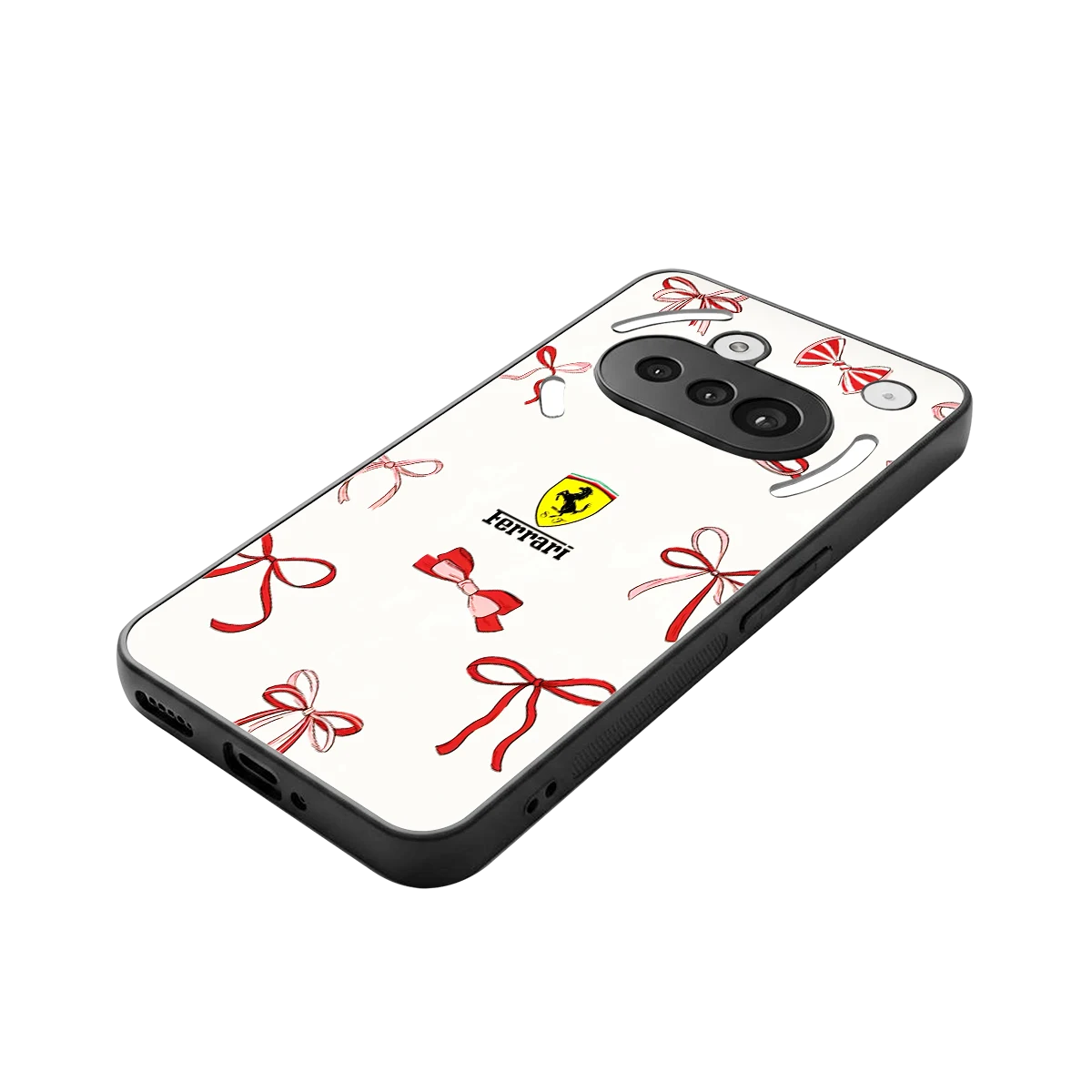 SF X Bows stylish phone case for nothing phone 3a | glossy glass and slim fit