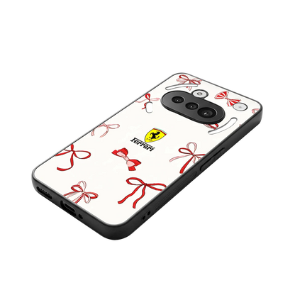 SF X Bows stylish phone case for nothing phone 3a | glossy glass and slim fit
