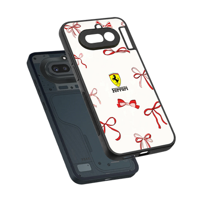 SF X Bows sleek nothing phone 4a cover with tempered glass back and TPU edges