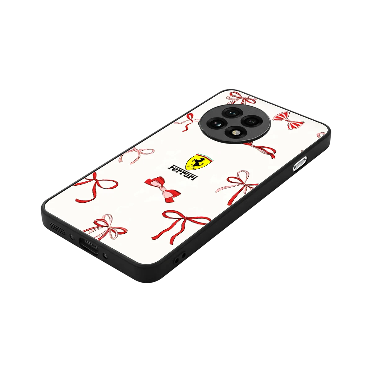 SF X Bows stylish phone case for oneplus 13r | glossy glass and slim fit