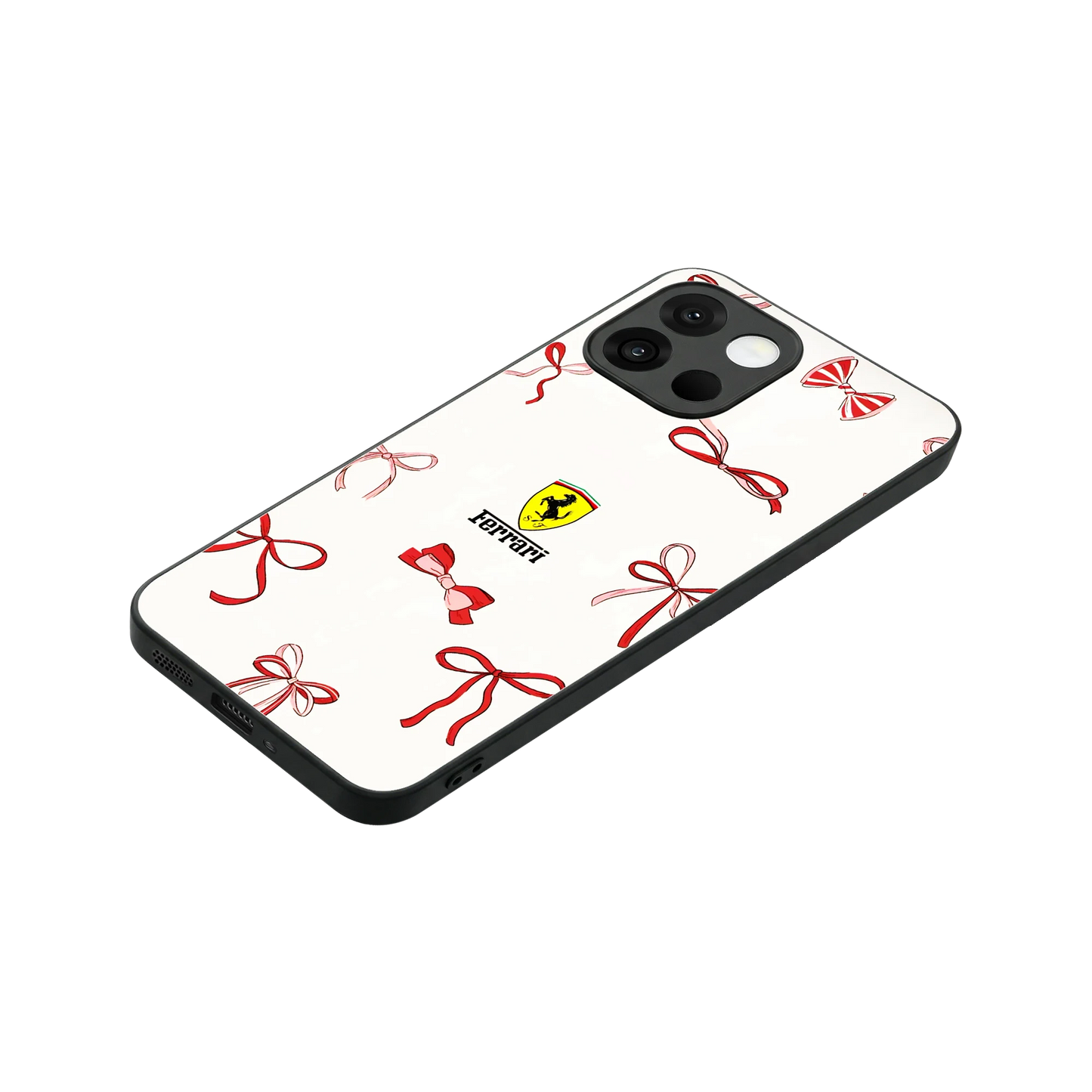 SF X Bows stylish phone case for oneplus 13s | glossy glass and slim fit