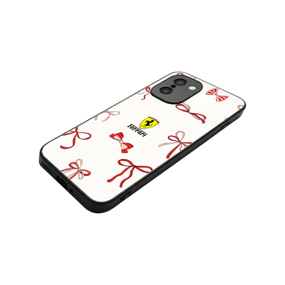 SF X Bows stylish phone case for oneplus 15r | glossy glass and slim fit