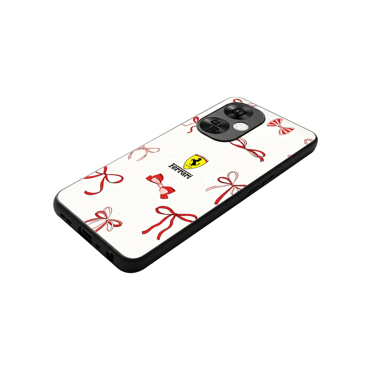 SF X Bows stylish phone case for oneplus nord ce 3 lite | glossy glass and slim fit