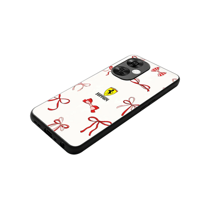 SF X Bows stylish phone case for oneplus nord ce 3 lite | glossy glass and slim fit