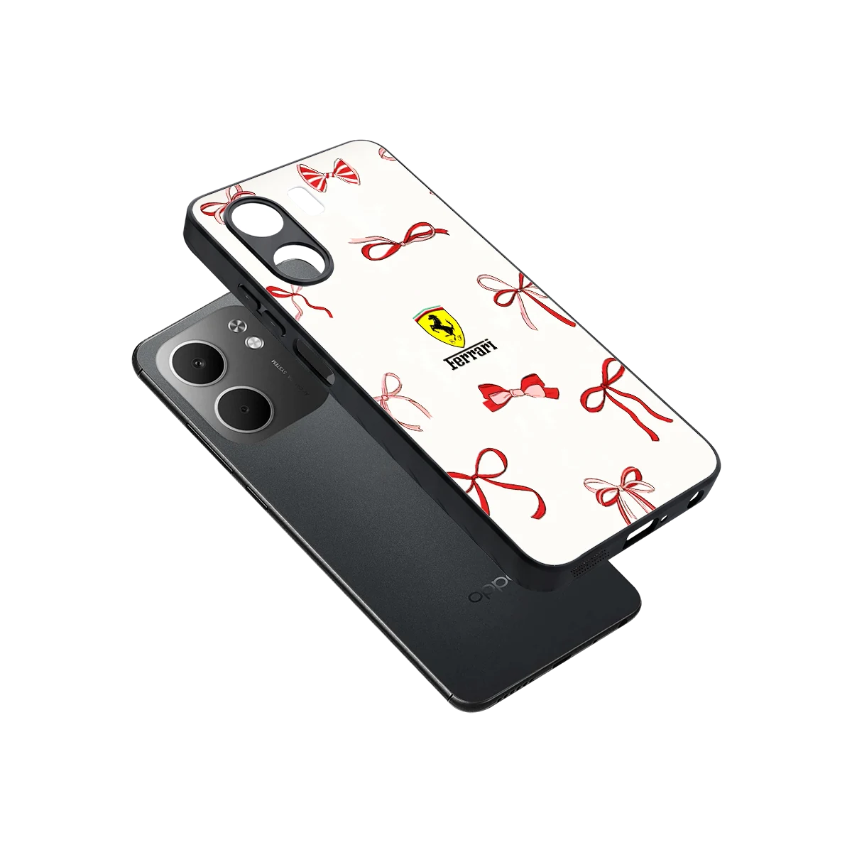 SF X Bows sleek oppo a5x 5g cover with tempered glass back and TPU edges