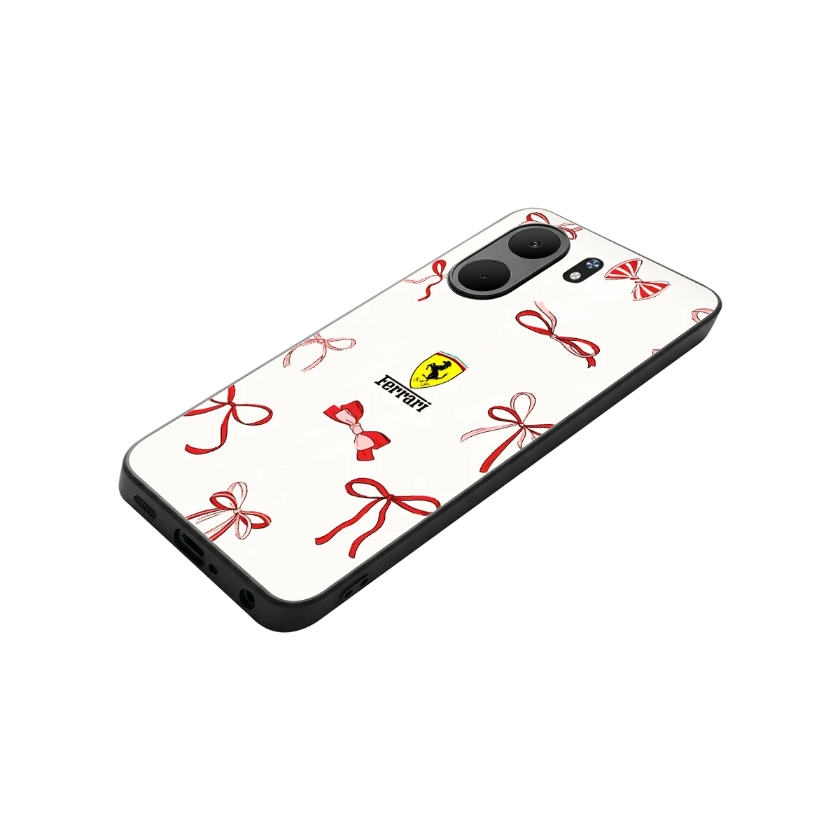 SF X Bows stylish phone case for oppo a5x 5g | glossy glass and slim fit