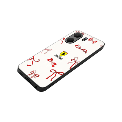 SF X Bows stylish phone case for oppo a5x 5g | glossy glass and slim fit