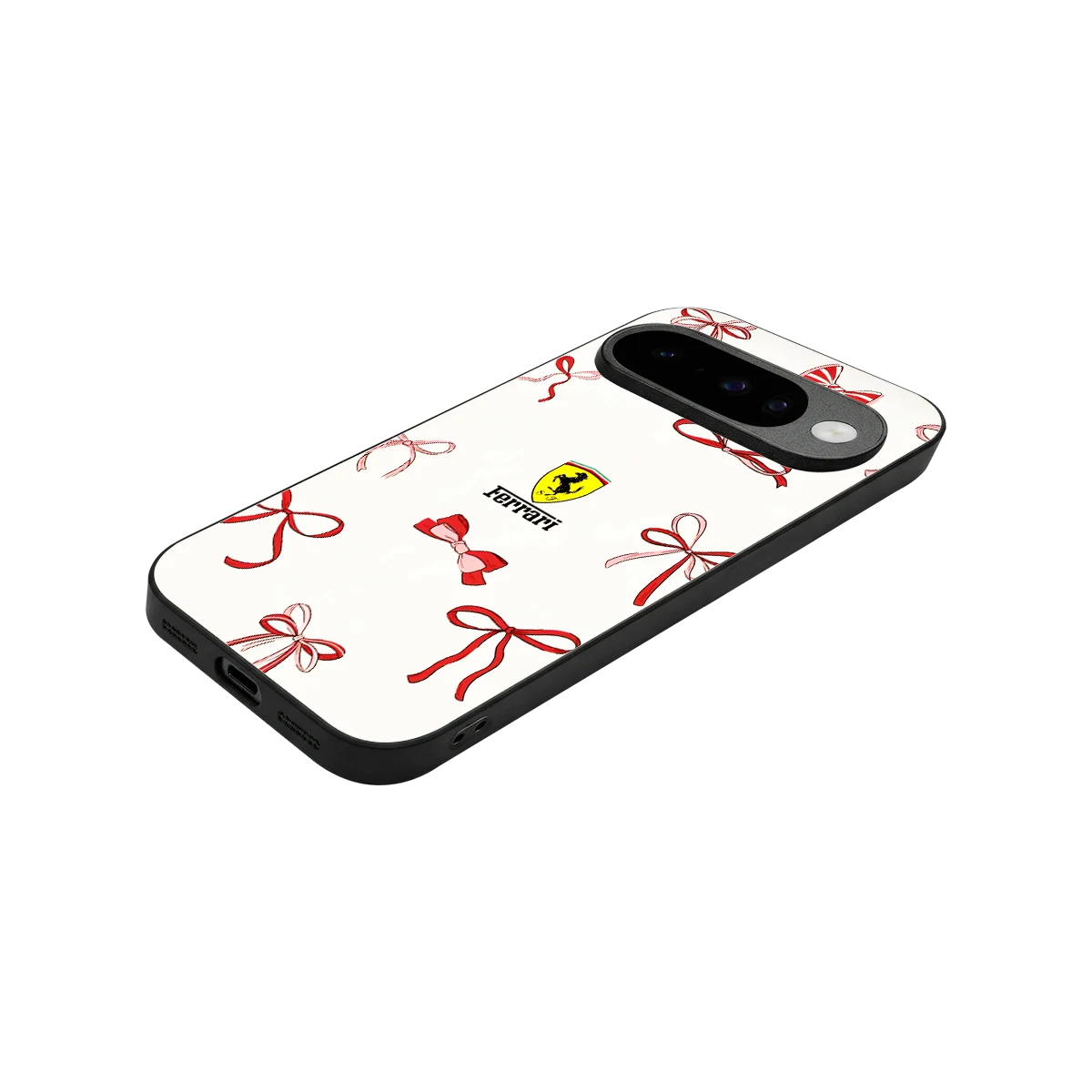 SF X Bows stylish phone case for google pixel 10 | glossy glass and slim fit