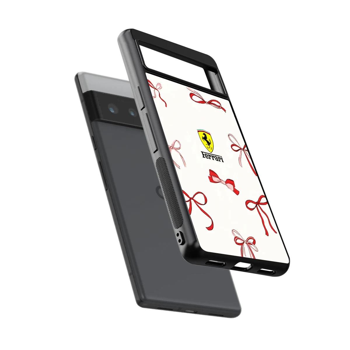 SF X Bows sleek google pixel 6 pro cover with tempered glass back and TPU edges