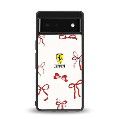 SF X Bows back phone cover | glass case for google pixel 6a