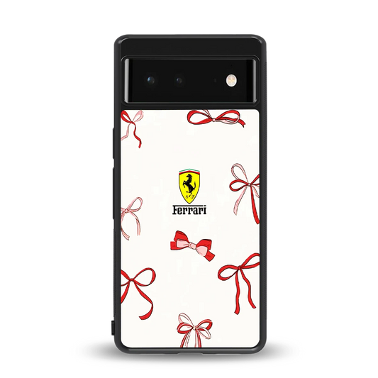 SF X Bows back phone cover | glass case for google pixel 6a