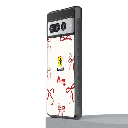 SF X Bows stylish phone case for google pixel 7 pro | glossy glass and slim fit