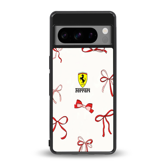 SF X Bows back phone cover | glass case for google pixel 8 pro