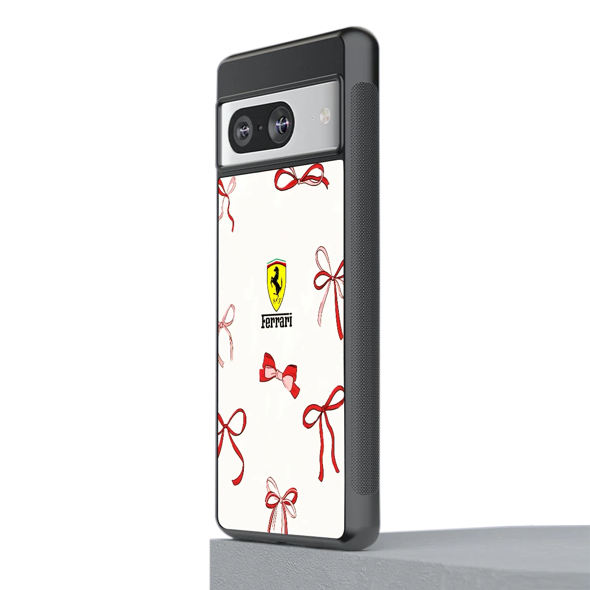 SF X Bows stylish phone case for google pixel 8 | glossy glass and slim fit