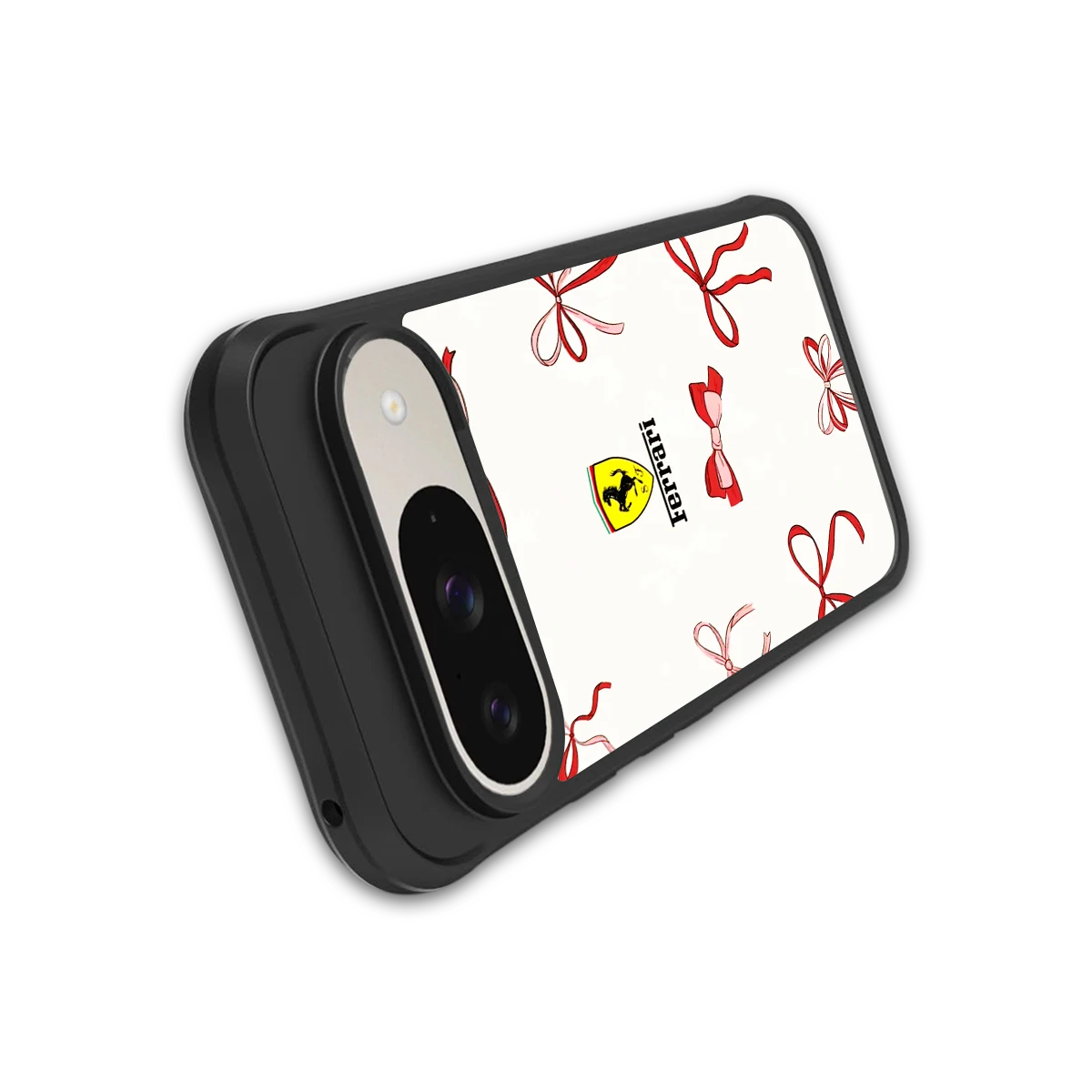 SF X Bows stylish phone case for google pixel 9 | glossy glass and slim fit