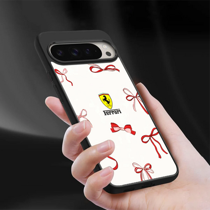 SF X Bows sleek google pixel 9 pro xl cover with tempered glass back and TPU edges